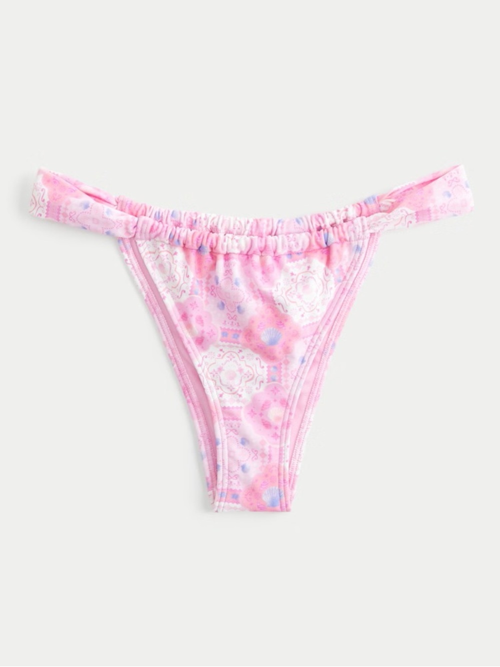 Hollister / NWOT Wide Strap Cheekiest Bikini Bottom Pink Pattern